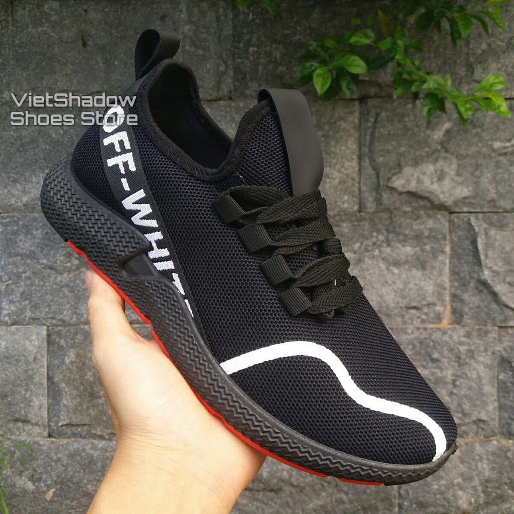 Sneakers nam 2018 - Giày thể thao nam 3 màu sọc đen, sọc vàng, sọc đỏ - Mã SP D04