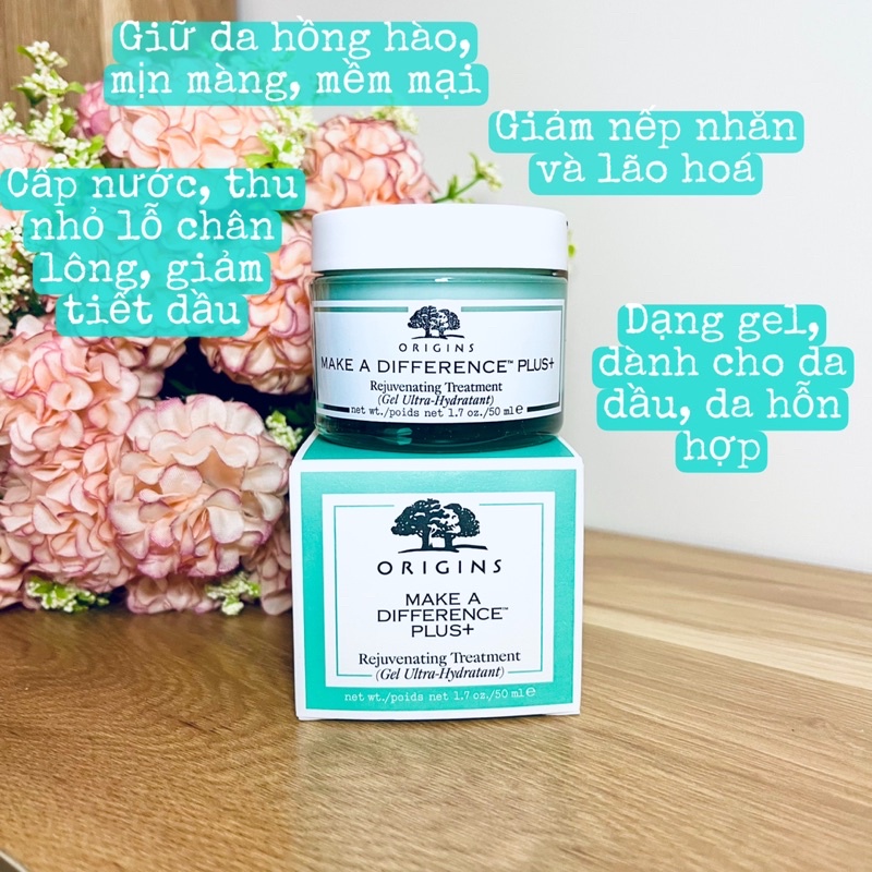 Date T08/25 - Bill Hàn - Kem dưỡng ẩm cấp nước dạng gel Origins Make A Difference Plus+ Rejuvenating Treatment