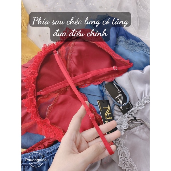 Đồ ngủ sexy, bộ ngủ áo dáng dài kèm quần gợi cảm chất satin mát mẻ- Phuongaliceshop