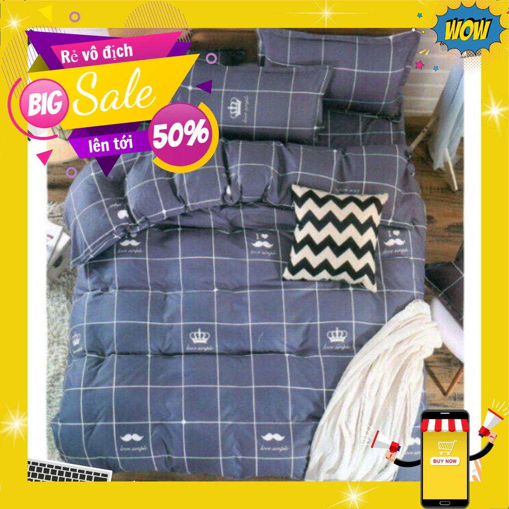 Combo set 5 món chăn ga gối cao cấp hình ĐRM tem thư đủ kích thước (nt chọn mẫu) | BigBuy360 - bigbuy360.vn