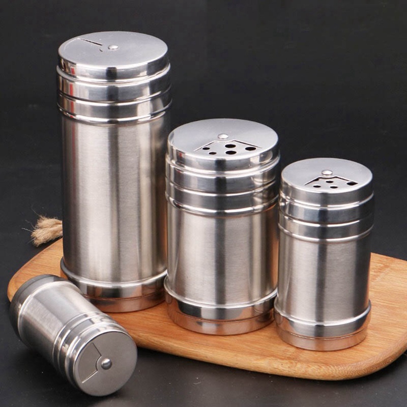 1 Hũ Đựng Gia Vị Đường Tiêu Tiêu Muối Được Làm Từ Thép Không Gỉ Mnkg 006