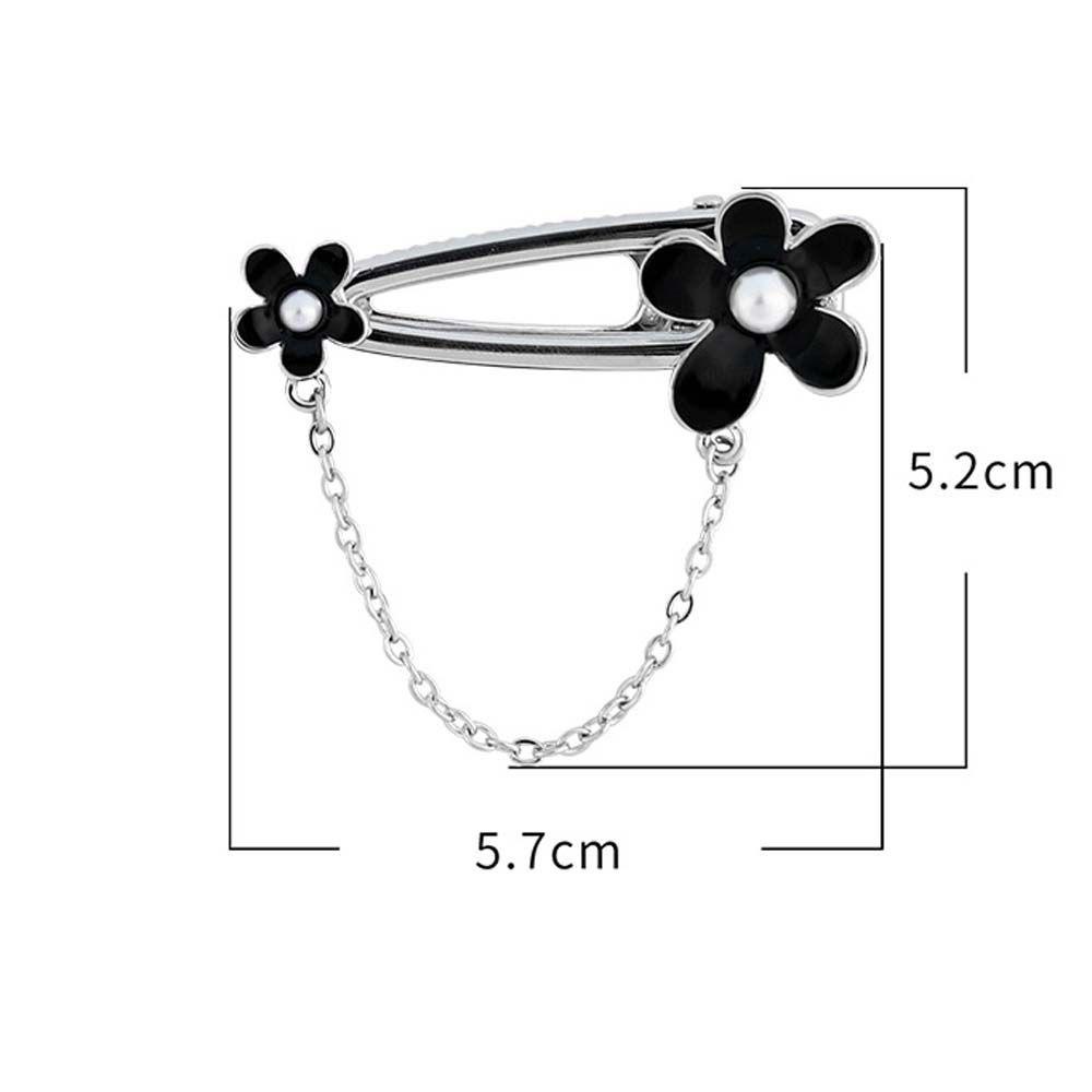 Kẹp Tóc Mái Phong Cách Harajuku Cho Nữ|Kẹp Tóc Dây Xích Kim Loại Hình Trái Tim Phong Cách Hàn Quốc