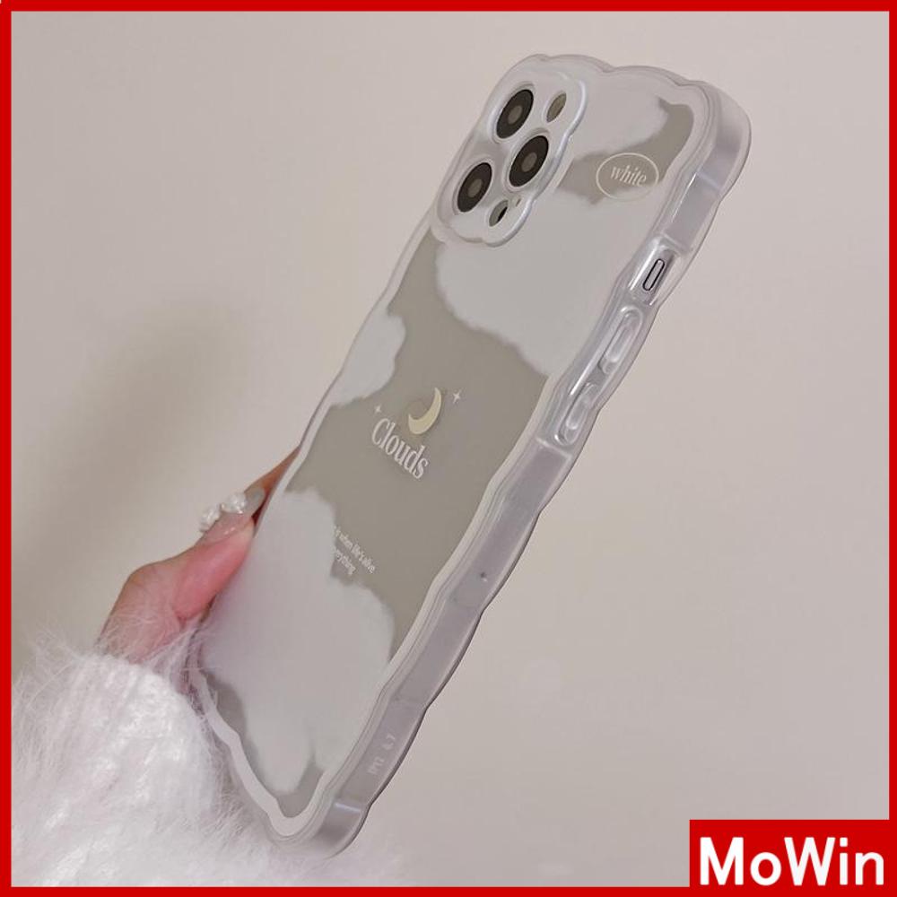 iPhone Case Silicone Soft Case TPU Clear Case Wave Non-Slip Camera Full Coverage Protection Shockproof Moon Cloud For iPhone 13 Pro Max iPhone 12 Pro Max iPhone 11 iPhone 7 Plus