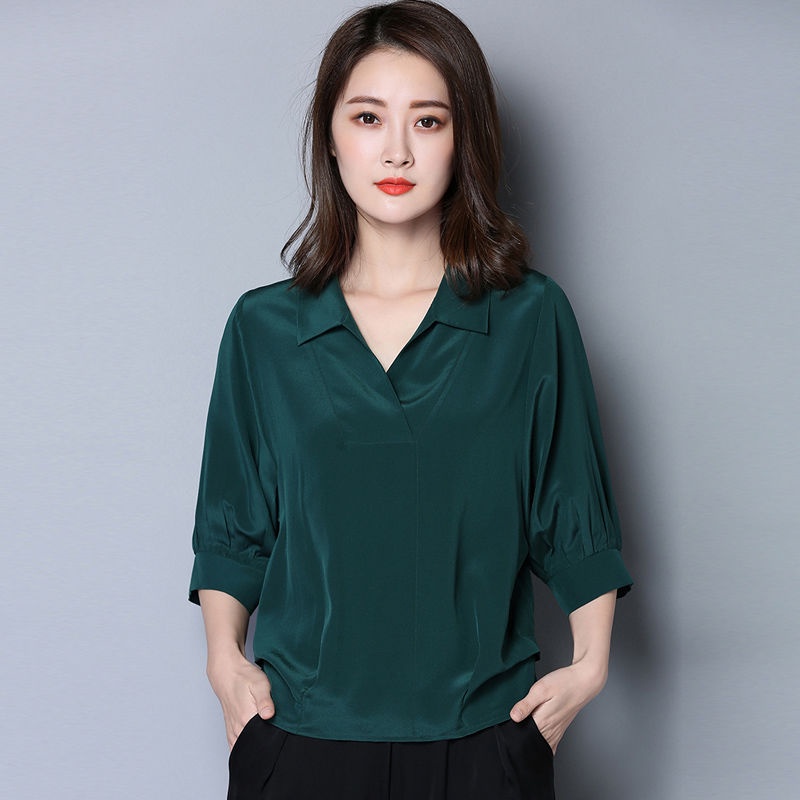 Áo Sơ Mi chiffon Dáng Rộng Thời Trang Mùa Hè Cho Phụ Nữ Trung Niên