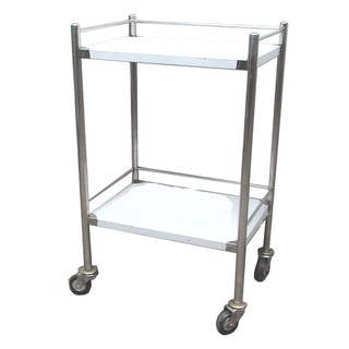 Xe đẩy dụng cụ inox 2 tầng 30x40 hoặc 40x60