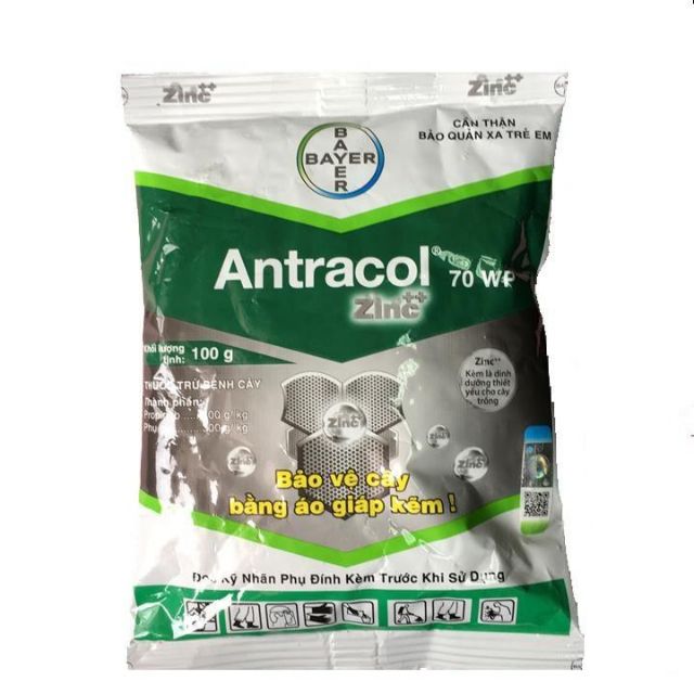 Thuốc trừ nấm bệnh Antracol 70wp - 100g- Hoa kiểng Nguyễn Lộc- Cây giống chất lượng cao