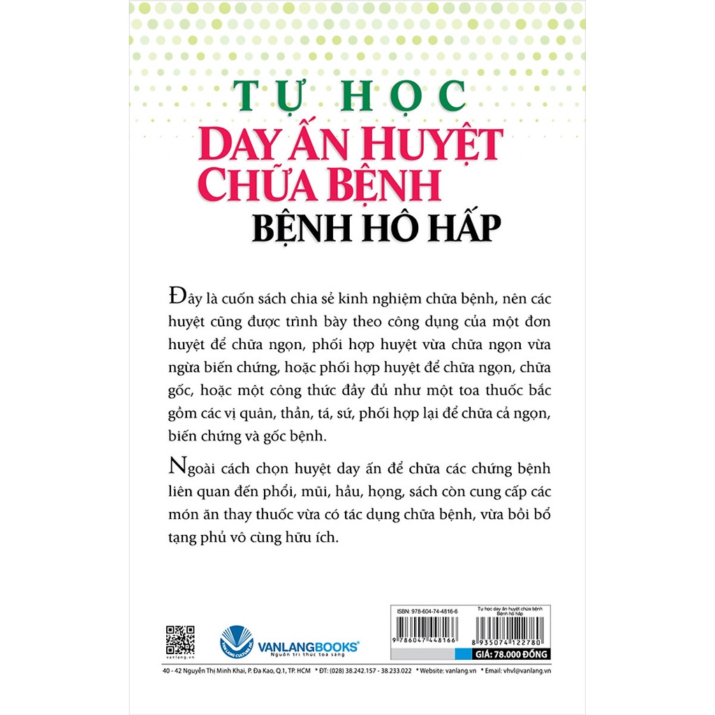 Sách - Tự Học Day Ấn Huyệt Chữa Bệnh - Bệnh Hô Hấp (Tái Bản 2020)