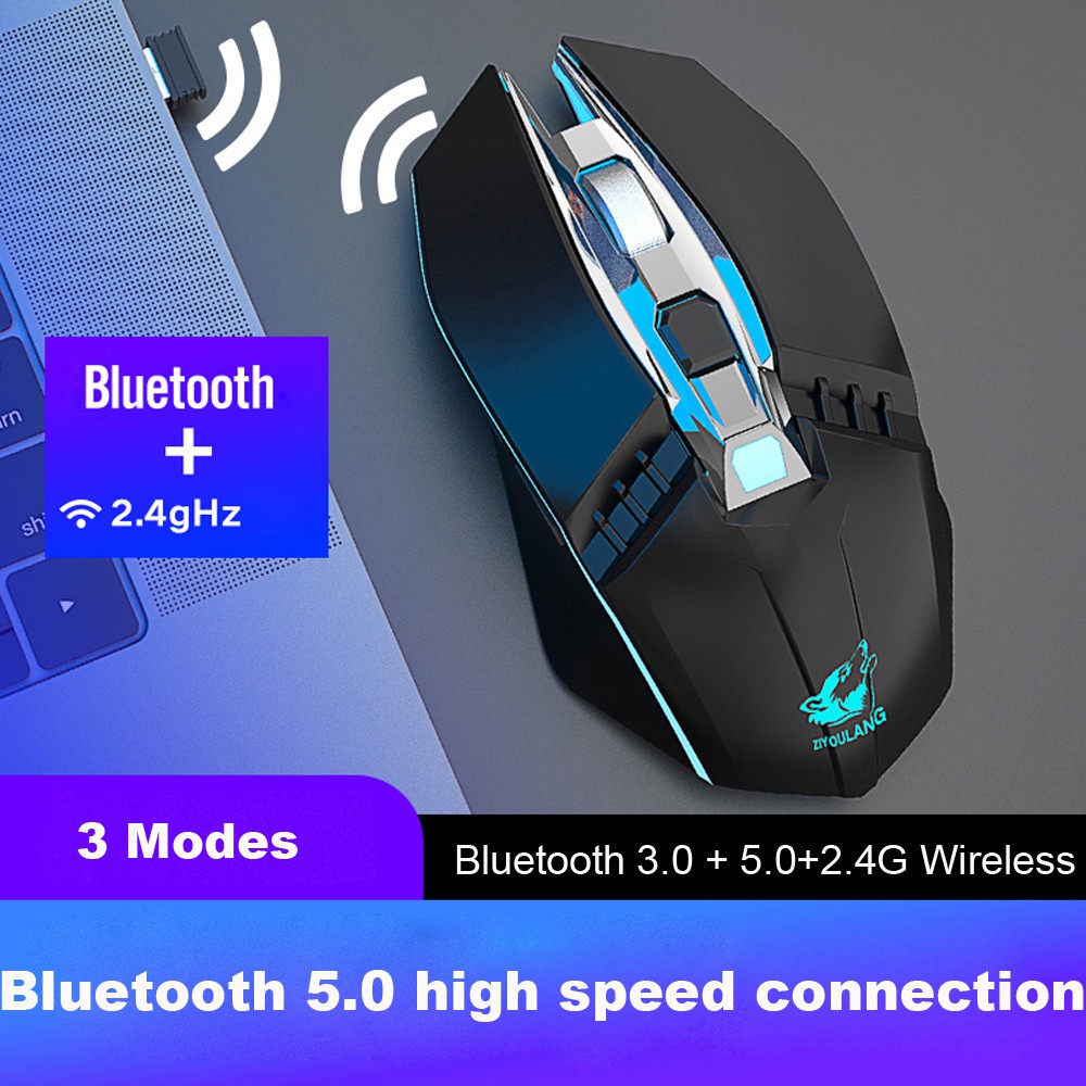 Chuột Gaming X5 Bluetooth 5.0 + 3.0 + 2.4g, Không Dây, Có Thể Sạc Được