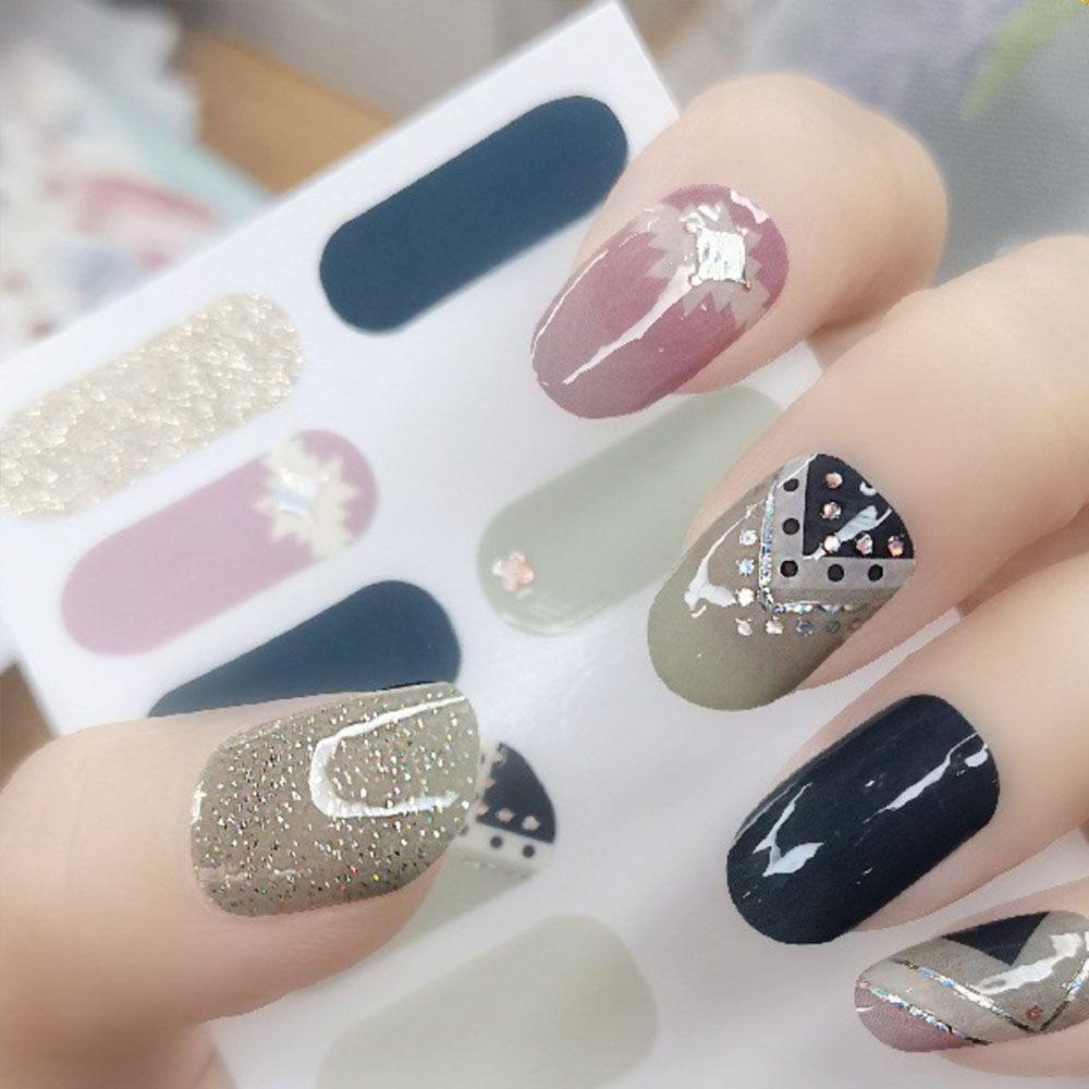 Miếng Dán Trang Trí Móng Tay Lấp Lánh Sang Trọng DIY