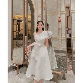 ĐẦM LỆCH VAI CỘT EO (KÈM VIDEO HÌNH THẬT)