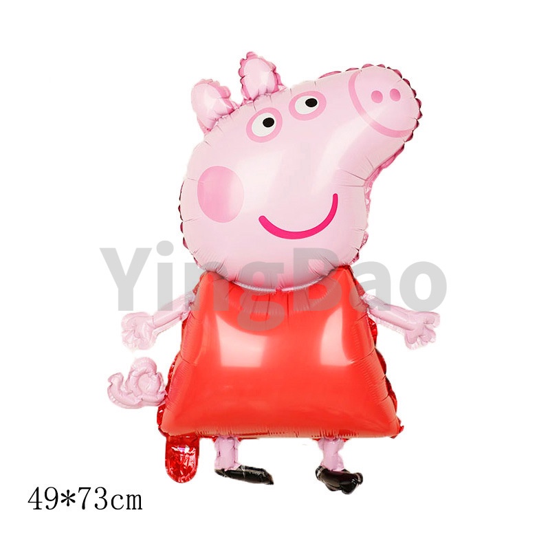 Set 5/8 Bong Bóng Lá Nhôm Hình Chú Heo Đáng Yêu Trang Trí Tiệc Sinh Nhật Cho Bé