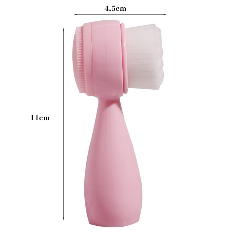 [Hàng mới về] Cọ Rửa Mặt Thủ Công Đầu Silicone Mềm Mại Làm Sạch Sâu
