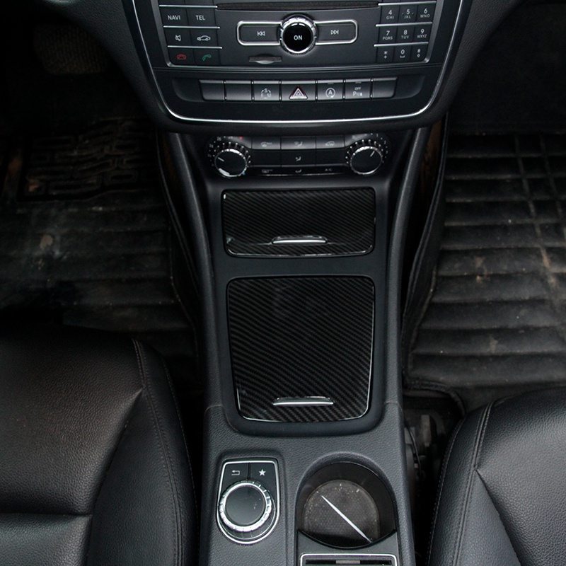 Khung Viền Sợi Carbon Trang Trí Bảng Điều Khiển Trung Tâm Cho Mercedes Benz CLA GLA a Class W117 W176 A180 2014-2017