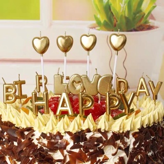 Nến sinh nhật chữ Happy Birthday, Love, ngôi sao, trái tim các loại
