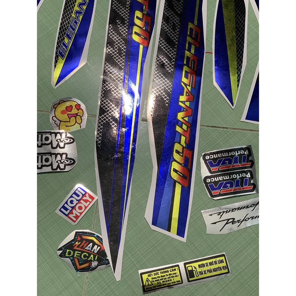 Tem elegant xanh đen spark crom