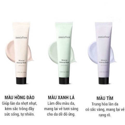 Kem Lót 4 Trong 1 Innisfree Mineral Make Up Base SPF30/PA++ 40 ml.