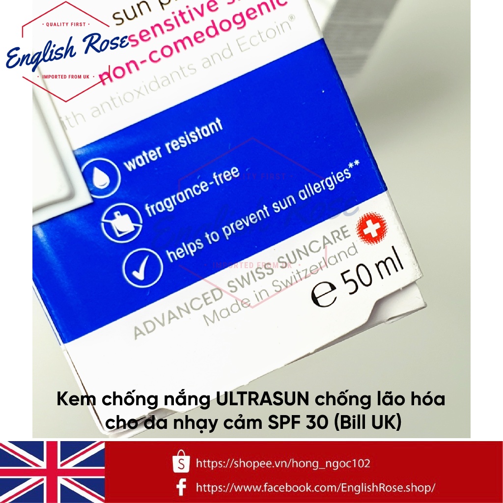 Kem chống nắng ULTRASUN chống lão hóa cho da nhạy cảm SPF 30 và SPF 50