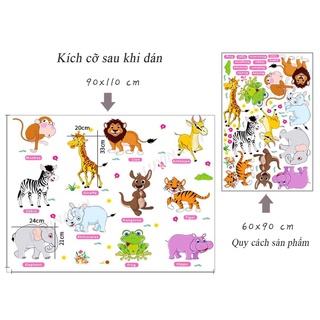 Decal dán tường Vườn thú tiếng anh số 2