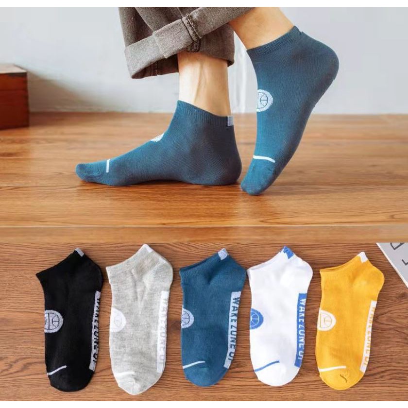 Set 5 Đôi Tất Vớ Cổ Ngắn Unisex WakeZone Nhiều Màu