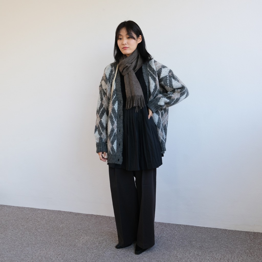 [gwilee] half knit pleated blouse - áo len phối kiểu Hàn Quốc | BigBuy360 - bigbuy360.vn