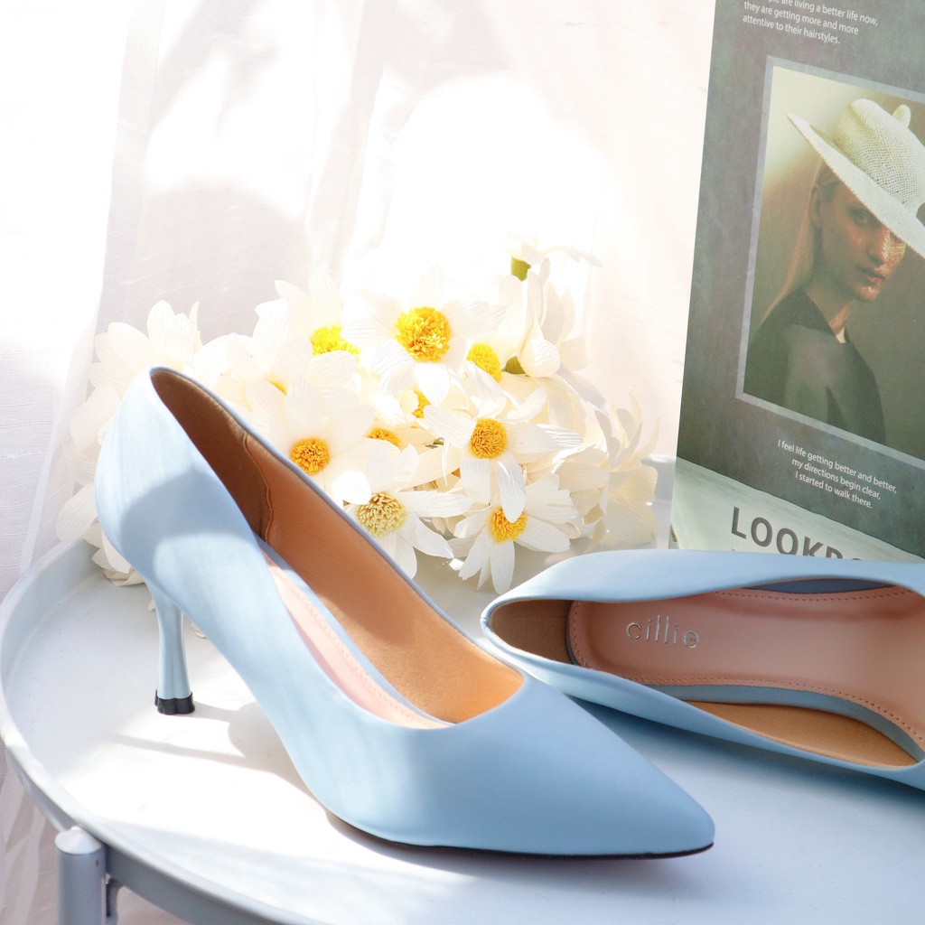 Giày cao gót basic cao 7cm mũi nhọn êm chân 1199