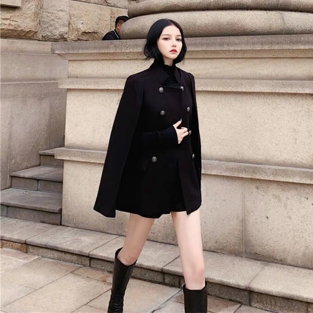 Order- Áo dạ cape hot trend - có feedback khách kèm clip sản phẩm