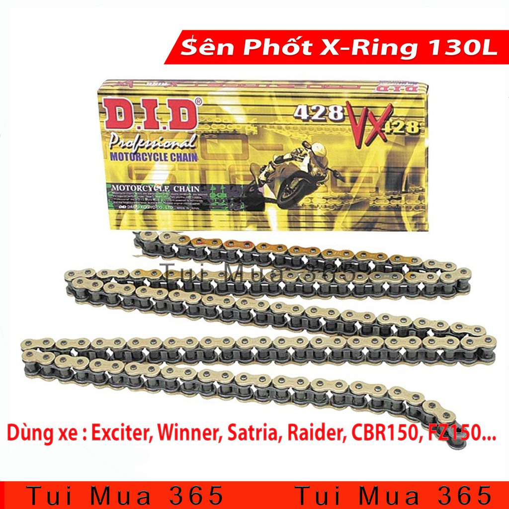 Sên DID Phốt Cao Su 130L Dùng Nhiều Dòng Xe Exciter, Winner, Raider, Sonic, TFX Thái Lan