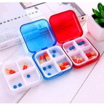 Hộp Đựng Thuốc Mini Chia 4 Ngăn Tiện Lợi THMN03