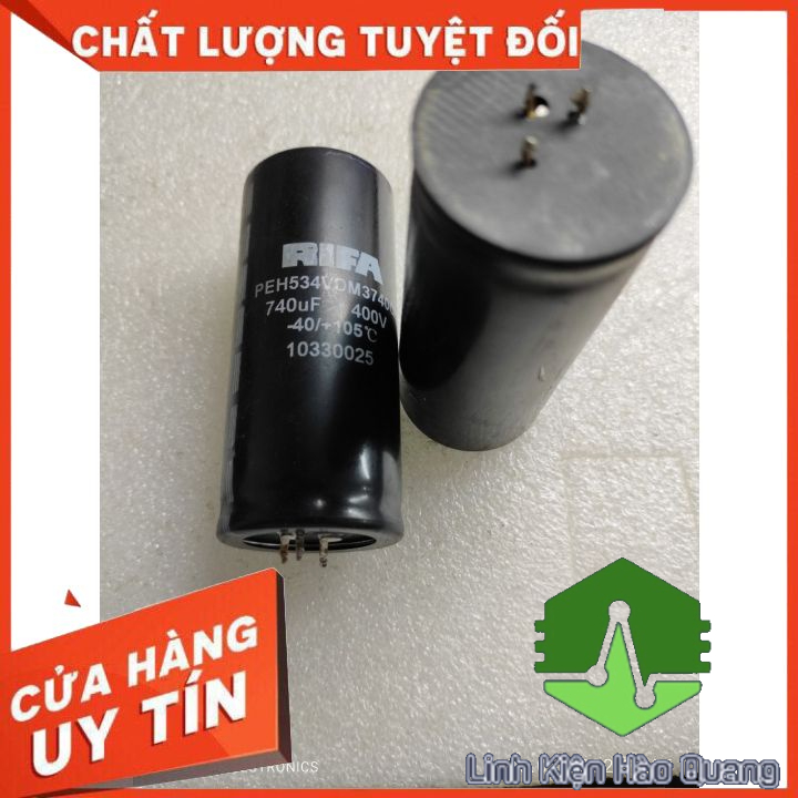 TỤ LỌC NGUỒN TỤ HOÁ RIFA 740uF 400V HÀNG THÁO MÁY BIẾN TẦN CHÍNH HÃNG
