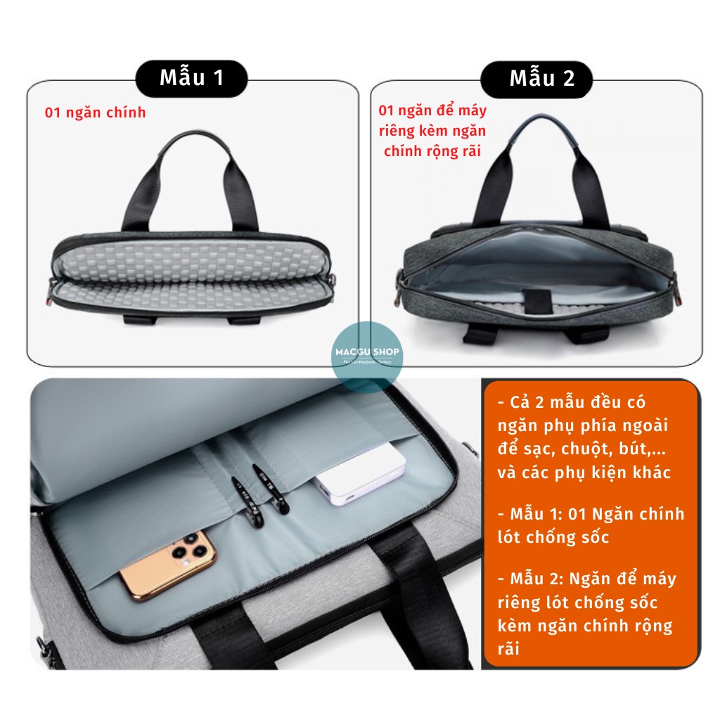Túi xách chống sốc laptop, macbook nhỏ gọn. Túi chống sốc, chống nước, chống cắt laptop 13inch, 14inch, 15inch, 16inch