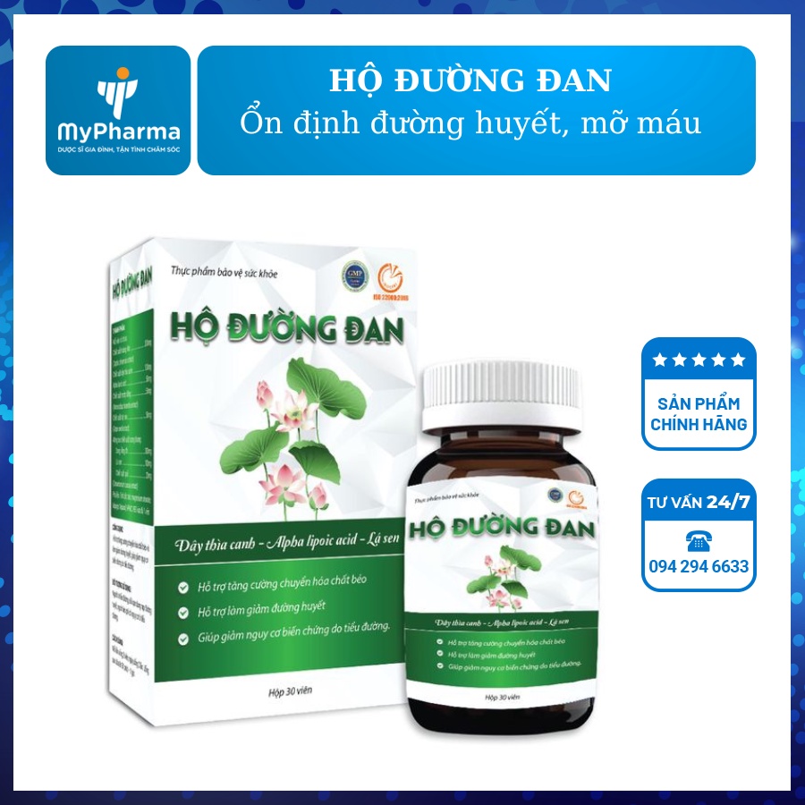 Hộ đường đan - Hỗ trợ giảm đường huyết, giảm mỡ máu