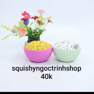 Squishy chén cơm size 7 đến 10cm