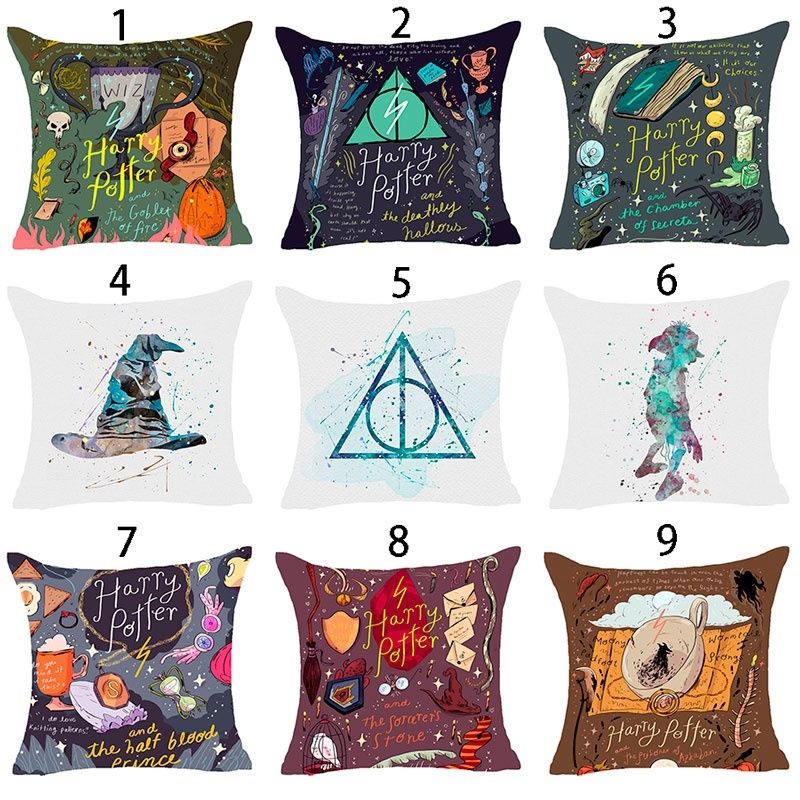 Hoạt Hình Vỏ Gối Vuông In Hình Harry Potter Độc Đáo