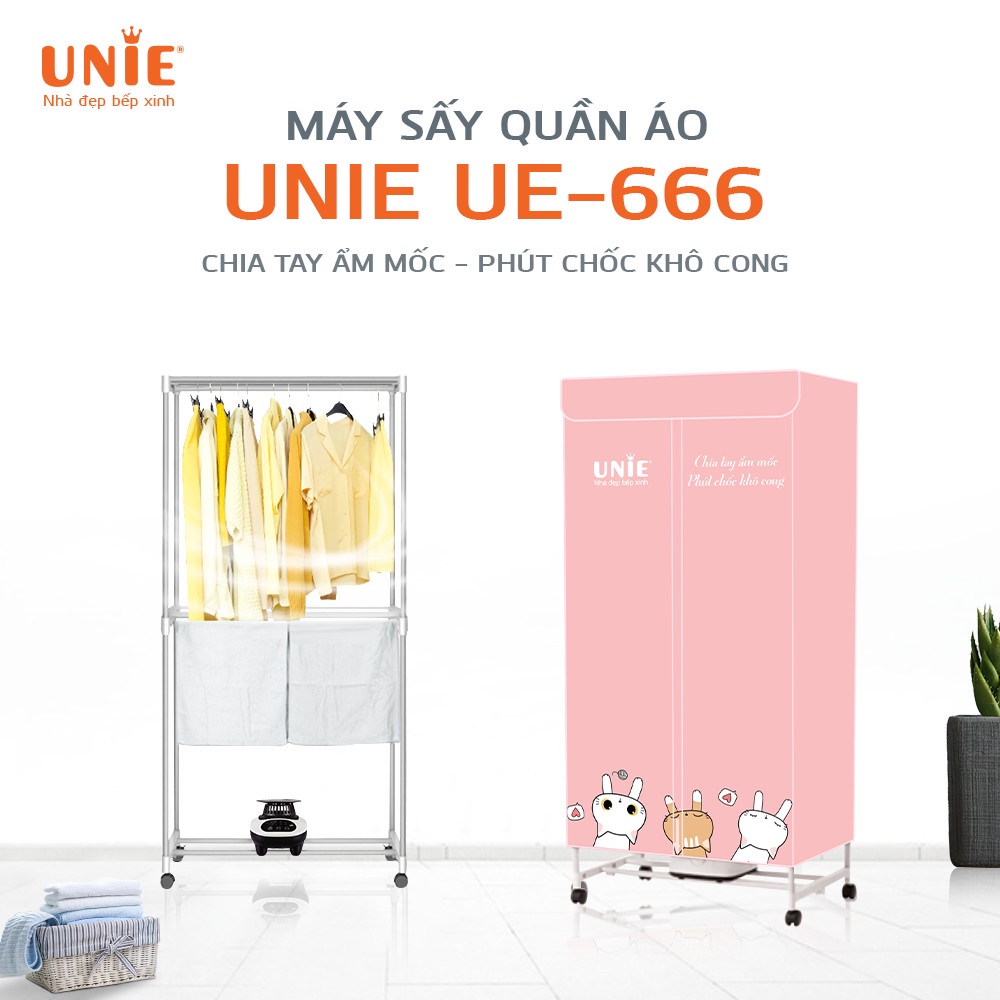 Tủ Sấy Quần Áo Unie UE-666 - Hàng Chính Hãng - Bảo Hành 12 Tháng