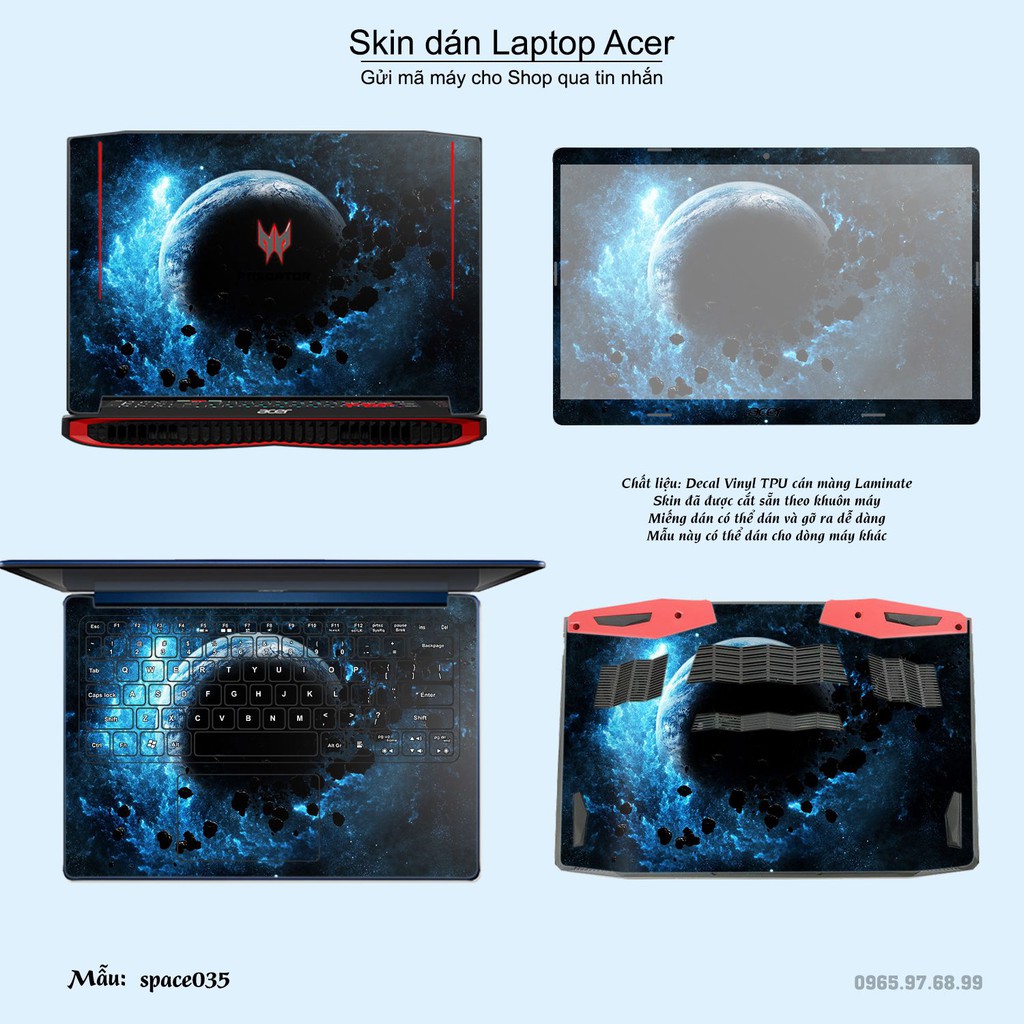 Skin dán Laptop Acer in hình không gian _nhiều mẫu 6 (inbox mã máy cho Shop)