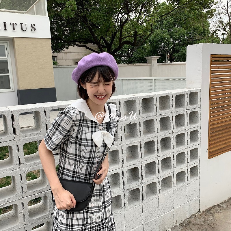 Mũ Beret len phong cách Retro dễ thương cho nữ