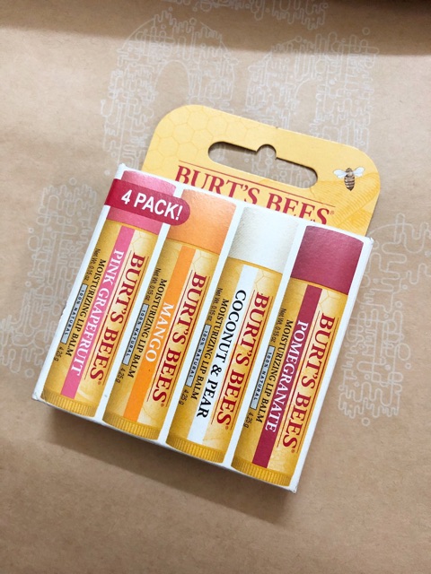 👄Set 4 mùi son dưỡng thiên nhiên BURT'S BEE không màu👄 | BigBuy360 - bigbuy360.vn