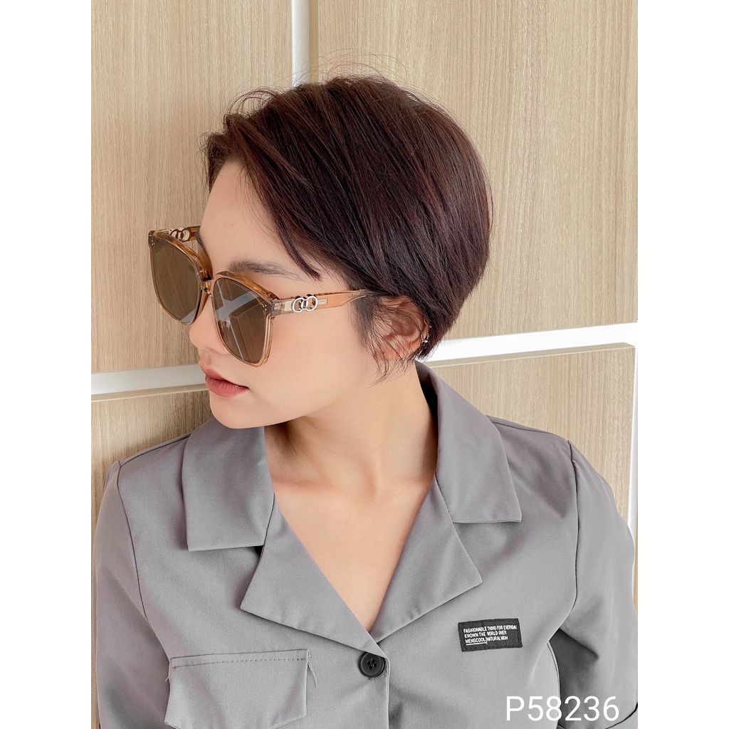 Kính mát nữ LILYEYEWEAR tròng vuông to phân cực chống tia UV400 bảo vệ mắt màu sắc thời trang P58236