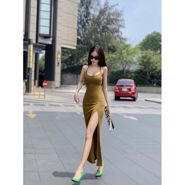 Đầm Midi Dáng A Đan Lưng Yoona