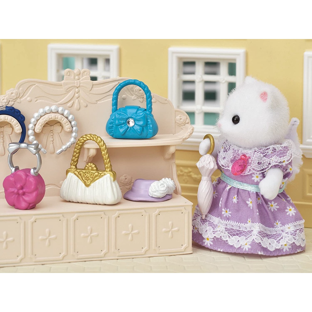 Sylvanian Families Bộ Phụ Kiện Thời Trang và Kệ Trưng Bày Fashion Showcase Set