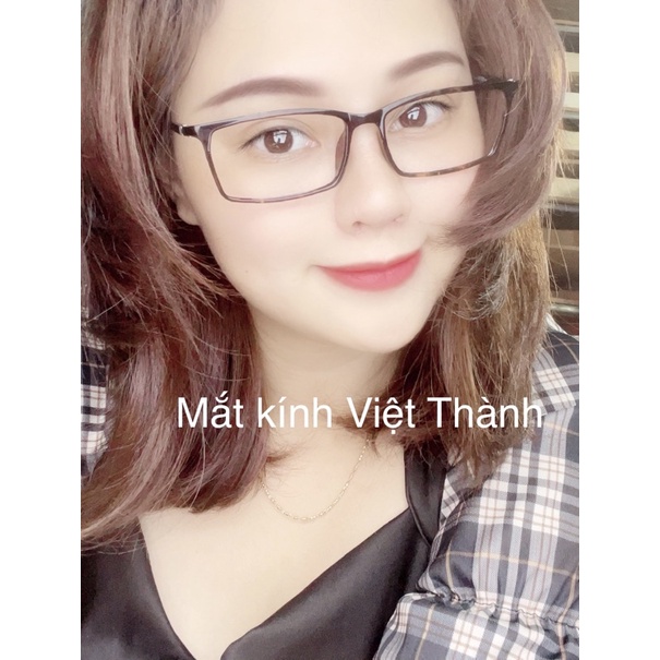 gọng kính CẬN dẻo vuông ultem da báo siêu nhẹ