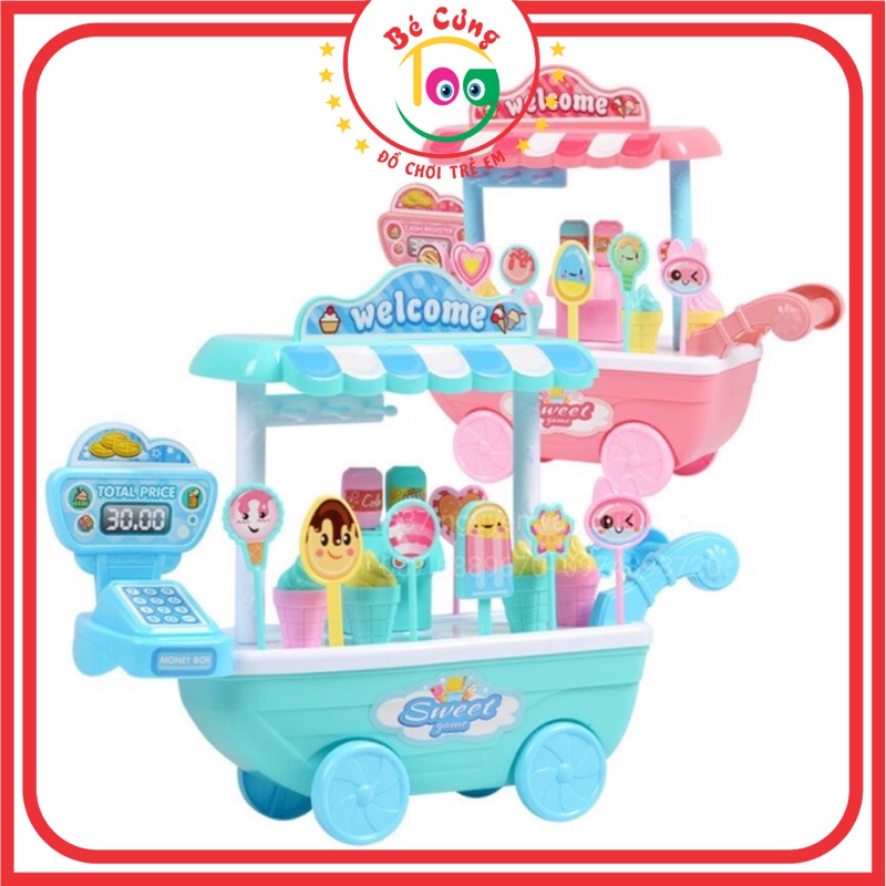 Đồ Chơi Xe Đẩy Bán Kem Di Động Vui Nhộn Dành Cho Bé