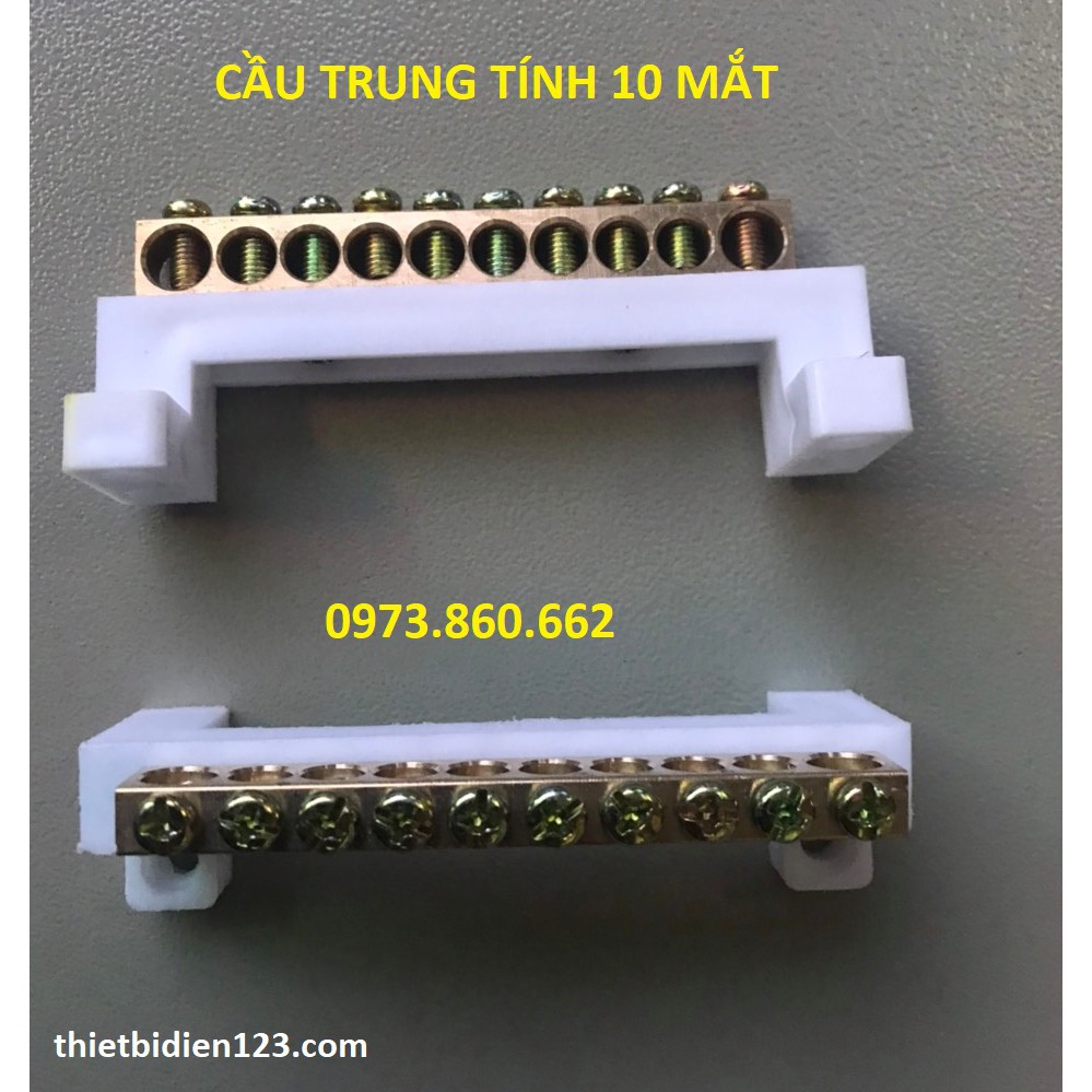 Cầu đấu trung tính loại tốt 5P 7P 10P 20P - kèm đế nhựa