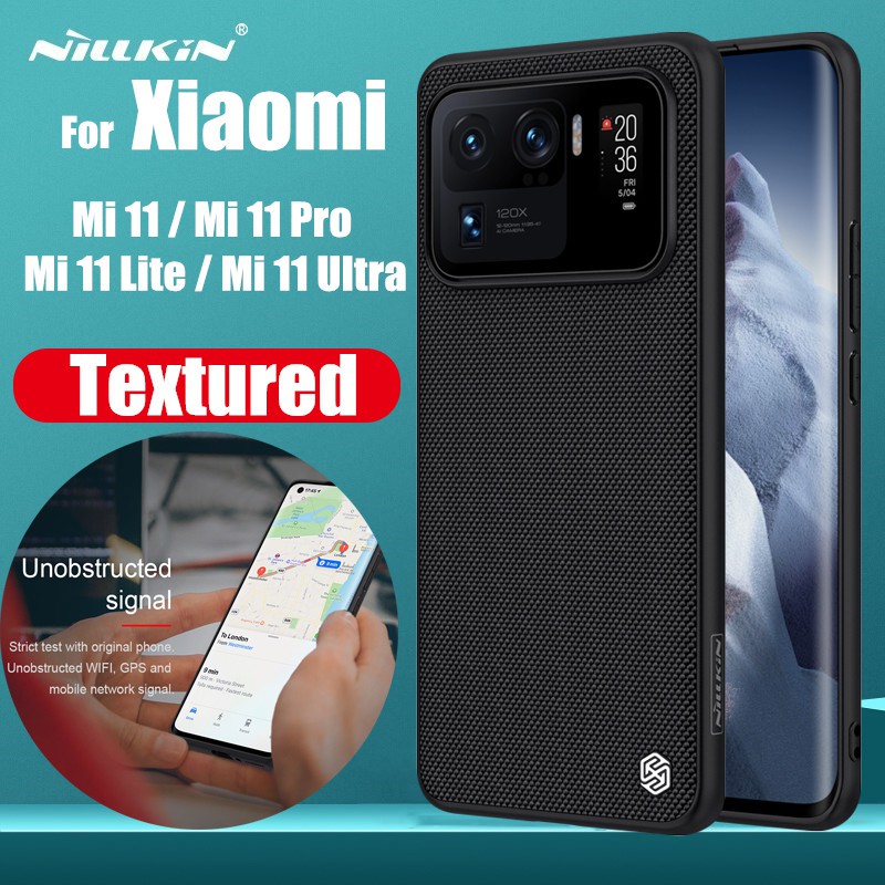 Ốp Điện Thoại Nillkin Kết Cấu Sợi Carbon Siêu Mỏng Màu Đen Cho Xiaomi Mi11 Mi 11 Pro Lite Ultra