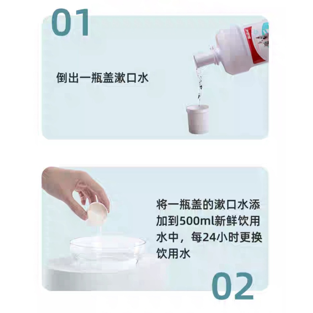 Nước uống thơm miệng chó mèo Bioline  300ml - Nước vệ sinh răng thú cưng