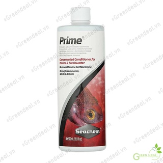 [Tem Sicavi] SEACHEM - Prime (Chai 500 ml) | Khử Clo, NH3, NO2, NO3 cho nước hồ cá thủy sinh, hồ cá biển