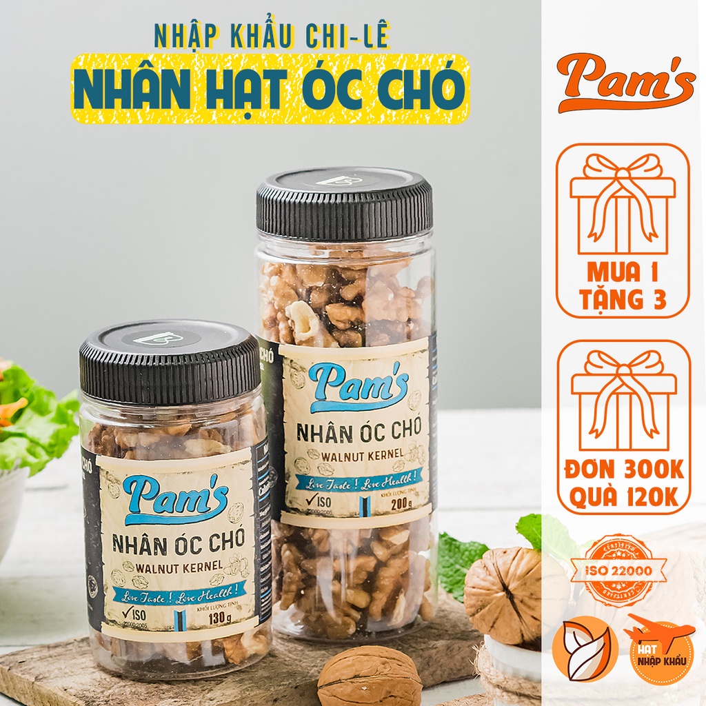 Nhân Óc Chó Nhập Khẩu Chile Pams Nướng Chín Giòn, Dày Cơm, Thích Hợp Mẹ Bầu, Ăn Kiêng