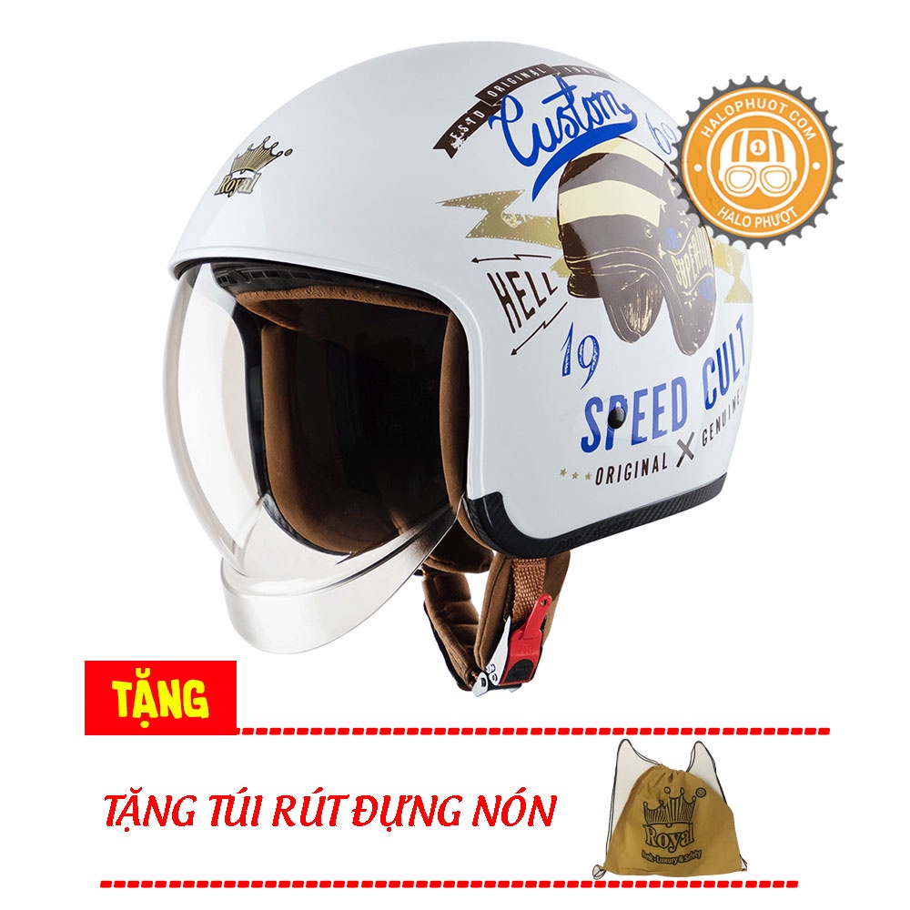 [Chính hãng] Nón bảo hiểm kính âm Royal M139 V9 (tặng balo rút)