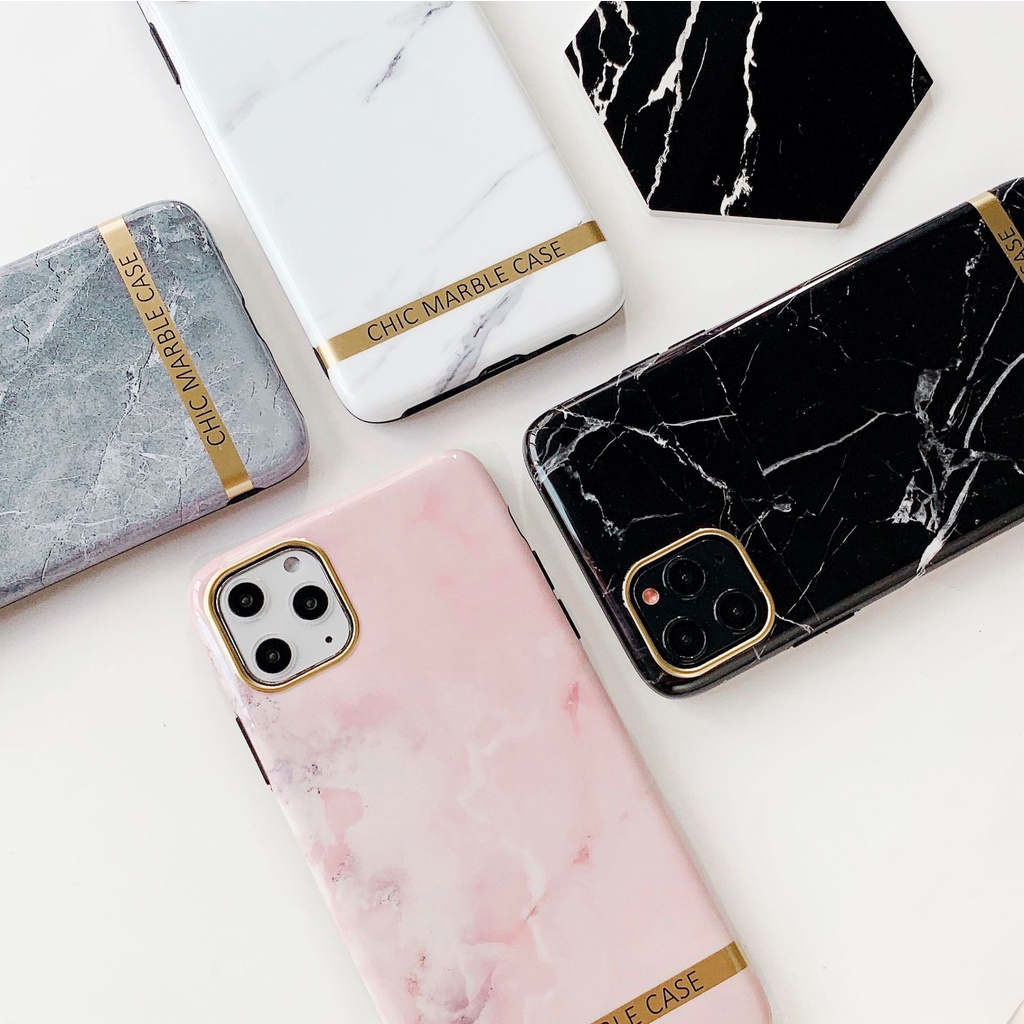 Ốp lưng iphone Chic Marble nhựa dẻo bảo vệ điện thoại Xsmax/ ip11/11pro/11promax/ip12/12pro/12promax