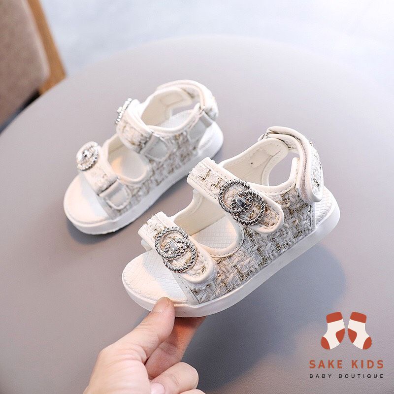 Dép quai hậu cho bé - Sandal quai dán tiện lợi chất dạ tex cực sang đế chống trơn trượt tốt mẫu mới nhất M2006